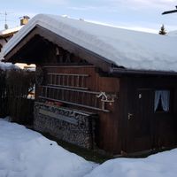 Garage im Winter